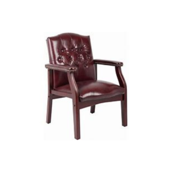red wood chair